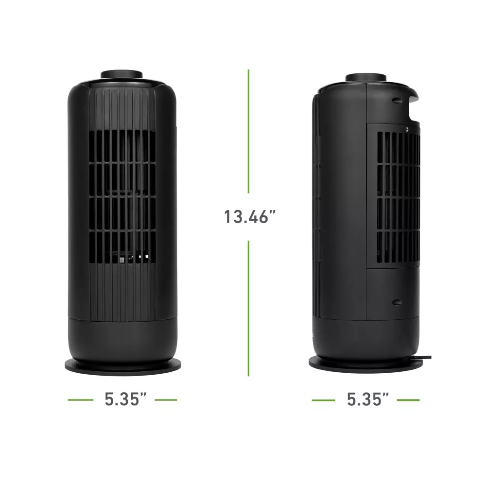Compact Oscillating Desktop Tower Fan
