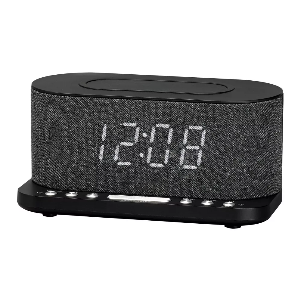 Dual Alarm Clock Radio with Qi Wireless Charging & FM Digital Tuner