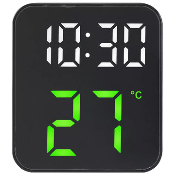 Dimmable Voice Activated LED Digital Alarm Clock with Temperature Display
